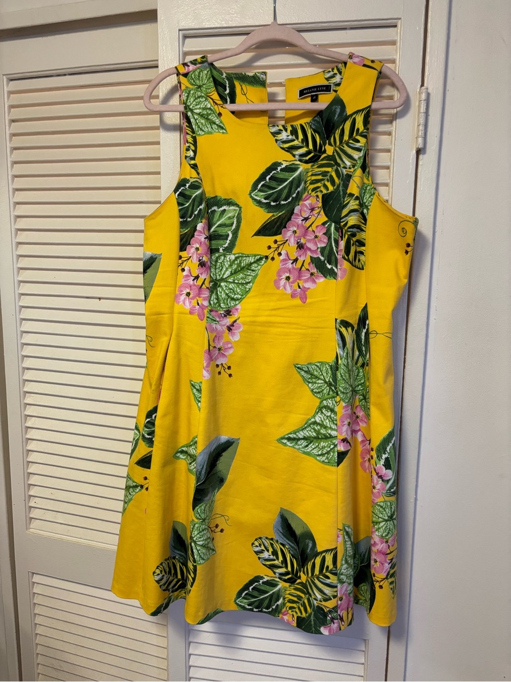 Yellow Floral A-Line Mini Dress